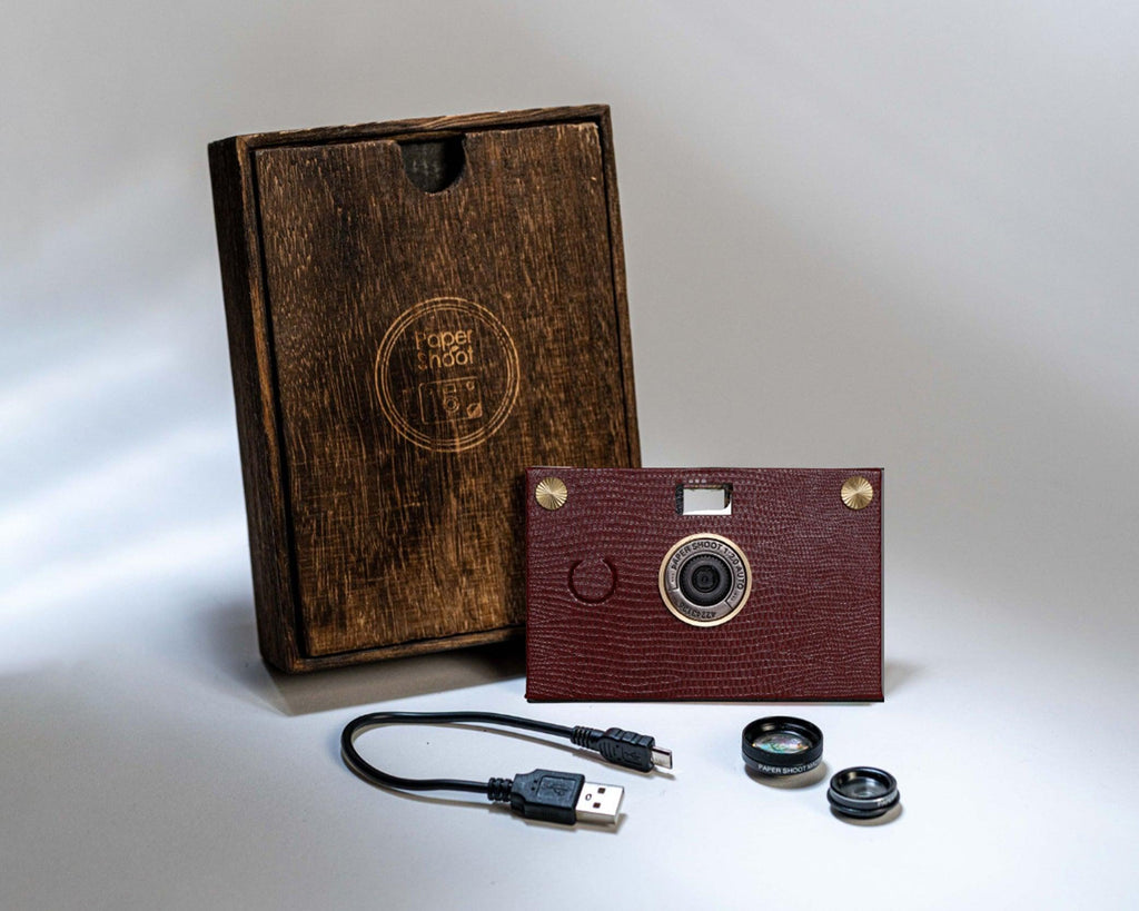 Camera Set - Leather Red - Paper Shoot Camera